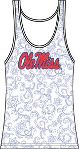 Mississippi Ole Miss Womens Swirl Tank Top