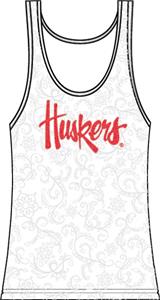 Nebraska Cornhuskers Womens Swirl Tank Top