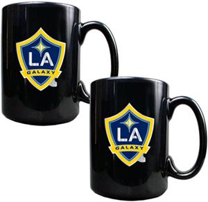 MLS Los Angeles Galaxy Black Ceramic Mug Set of 2