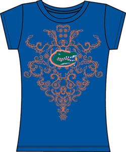 Florida Gators Womens Metallic Nailhead Tee