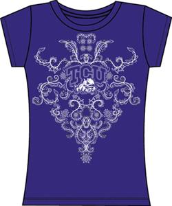 Texas Christian TCU Womens Metallic Nailhead Tee
