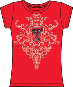 Texas Tech Womens Metallic Nailhead Tee