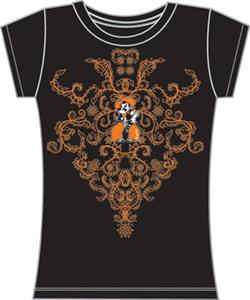 Oklahoma State Womens Metallic Nailhead Tee