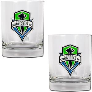 MLS Seattle Sounders Rocks Glass Set of 2