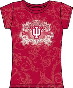 Indiana Univ Womens Metallic Foil Image Tee