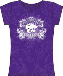 Kansas State Womens Metallic Foil Image Tee