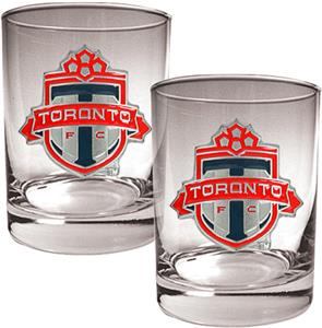MLS Toronto FC Rocks Glass Set of 2