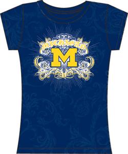 Michigan Womens Metallic Foil Image Tee