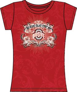 Ohio State Womens Metallic Foil Image Tee