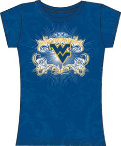 West Virginia Womens Metallic Foil Image Tee