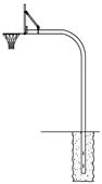 Gared GN455R RM Gooseneck Basketball Goal Posts Gared GN455R RM Gooseneck Basketball Goal Posts
