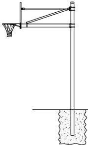 Gared AABS65 FM Straight Basketball Goal Posts