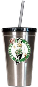 NBA Boston Celtics 16oz Stainless Tumbler w/Straw