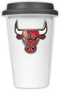 NBA Chicago Bulls Ceramic Cup with Black Lid