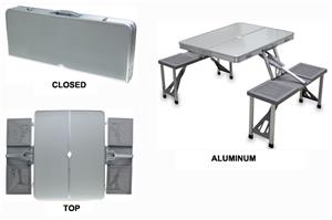 Picnic Time Folding Aluminum Picnic Table