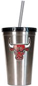NBA Chicago Bulls 16oz Stainless Tumbler w/Straw