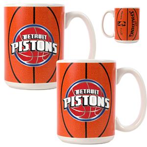 NBA Detroit Pistons Gameball Mug (Set of 2) 