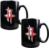 NBA Houston Rockets Black Ceramic Mug (Set of 2)