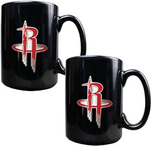 NBA Houston Rockets Black Ceramic Mug (Set of 2)