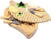 Picnic Time 2-Tiered Leaf Cutting Board with Tools