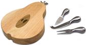 Picnic Time Pear-Shaped Swivel-Style Cheese Board