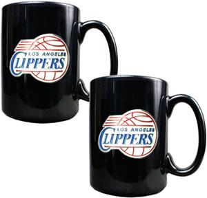 NBA LA Clippers Black Ceramic Mug (Set of 2)