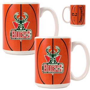 NBA Milwaukee Bucks GameBall Mug (Set of 2)