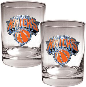 NBA New York Knicks 2 piece 14oz Rocks Glass Set