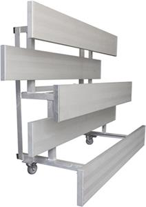 Gared Single Foot Tip N' Roll Aluminum Bleachers