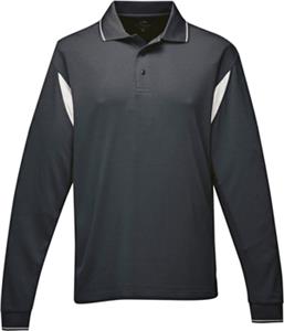 TRI MOUNTAIN Mens Action Long Sleeve Polo