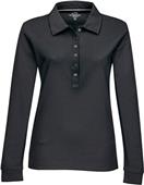 Long Sleeve Stamina Womens Waffle Knit Polo Long Sleeve Stamina Womens Waffle Knit Polo