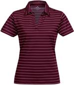 Tri Mountain Lady Dublin Poly Wide Stripe Polo