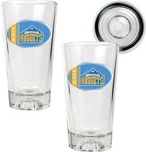 NBA Denver Nuggets 2 Piece Pint Glass Set