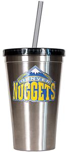 NBA Denver Nuggets 16oz Stainless Tumbler w/Straw