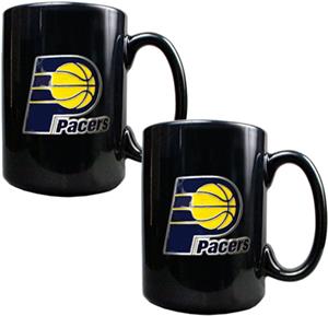 NBA Indiana Pacers Black Ceramic Mug (Set of 2)