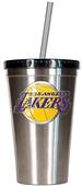NBA Lakers 16oz Stainless Tumbler w/Straw