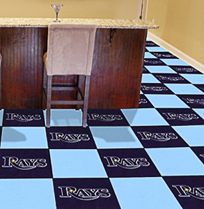 Fan Mats MLB Tampa Bay Rays Carpet Tiles