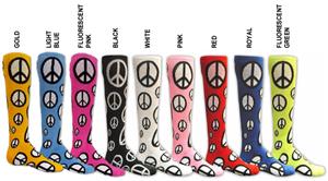 Red Lion Peace Sign athletic socks