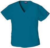 Cherokee Women's Mini Mock Wrap Scrub Tops