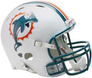NFL Dolphins On-Field Full Size Helmet -Revolution