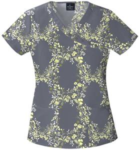 Baby Phat Women's All Entwined Scrub Top Mock Wrap