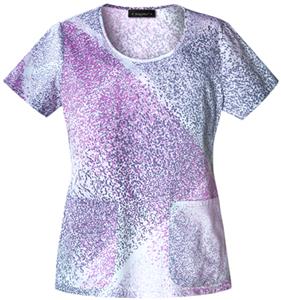 Baby Phat Women's Retro Speck Scrubs Top
