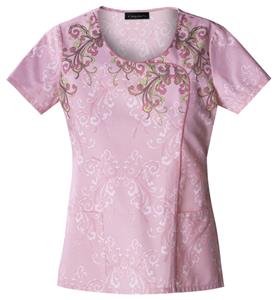 Baby Phat Women's If It's Not Baroque Scrubs Top