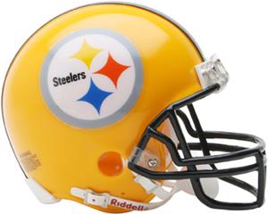 NFL Steelers Gold 07 Mini Replica Helmet Throwback