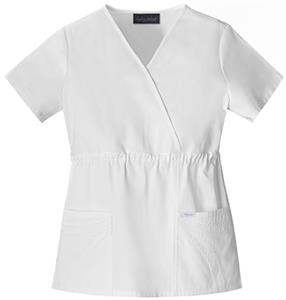 Baby Phat Women's Mock Wrap Scrubs Top