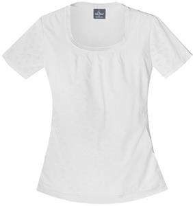 Baby Phat Women's Round Neck Burn-Out Scrubs Top