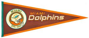 Winning Streak NFL Miami Dolphins Pigskin Pennant