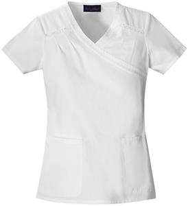 Baby Phat Women's Mock Wrap Scrubs Top