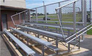 5 Row Standard Aluminum Bleachers Non-Elevated