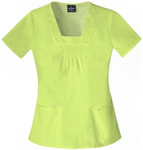 Baby Phat Women's Square Neck Scrubs Top